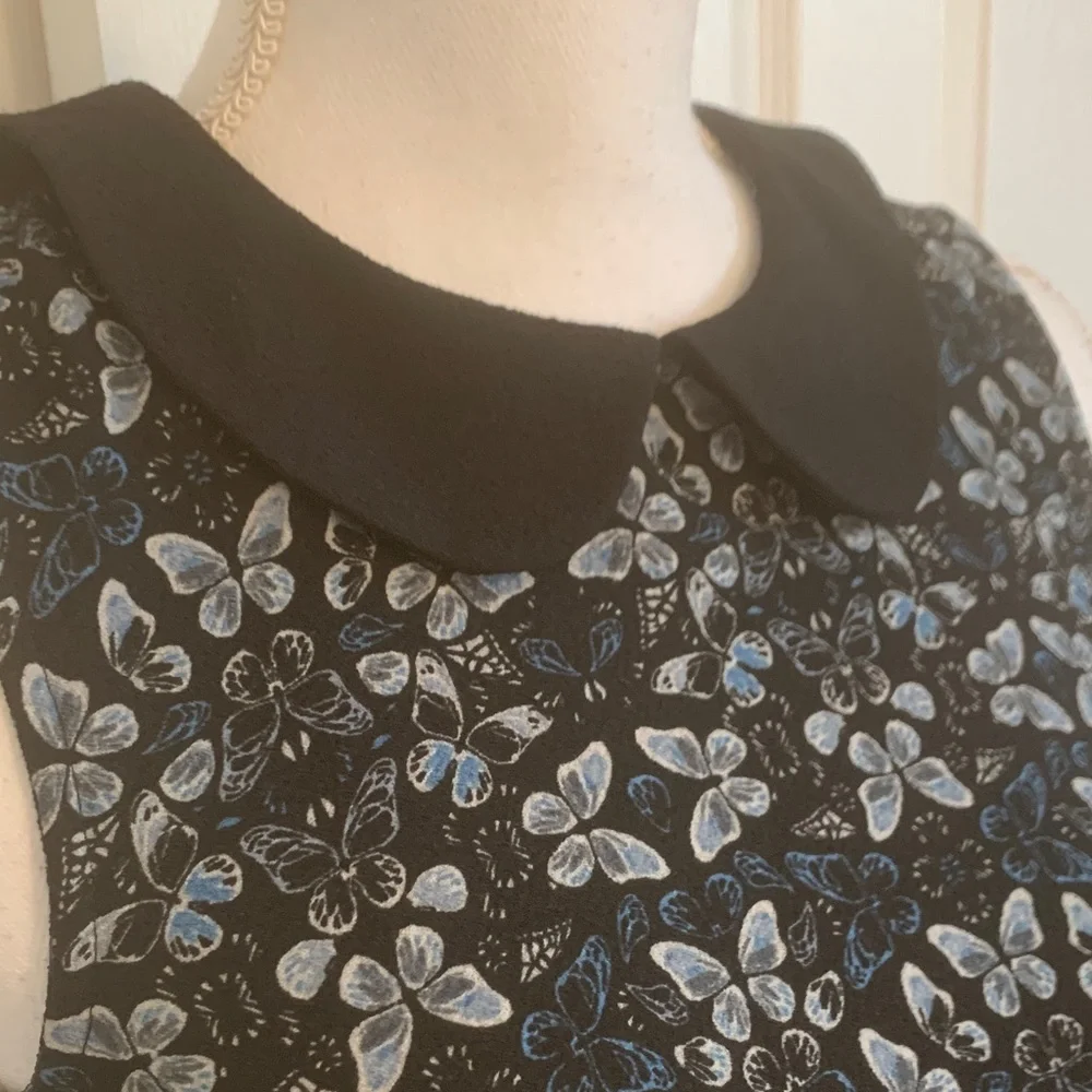 LC Lauren Conrad Black and Gray Floral Dress